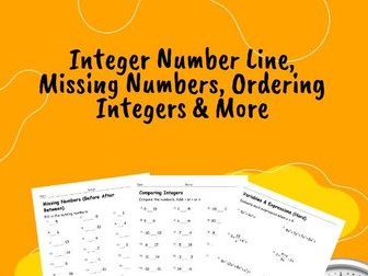Compare and Order Integers, Adding and Subtracting Integers, Integer Operations