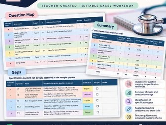 Pearson T Level Health (2026) Core Exam Question Mapping, Specification Coverage & Gap Analysis