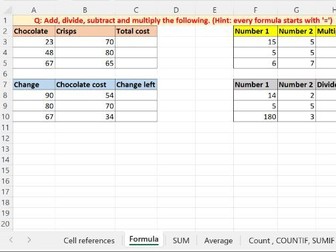 Excel Study Skills