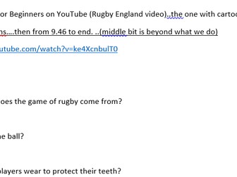 PE cover lesson about rugby