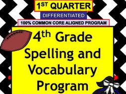 4th Grade Spelling and Vocabulary FULL Program- 8 Weeks - 1st Quarter