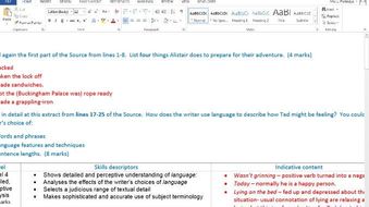 AQA 8700 style Paper 1 Section A exam paper on Two Weeks with the Queen