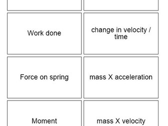 AQA Physics equation flash cards