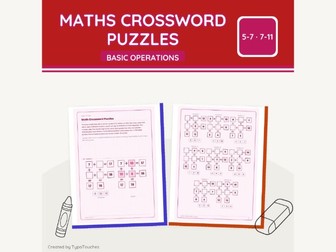 Maths Crossword Puzzles | 9 No-Prep Sheets