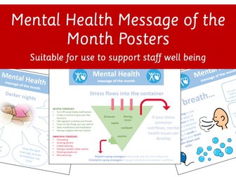 Mental Health Message of the Month Posters