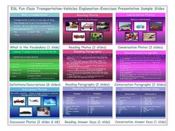 Transportation-Vehicles Explanation-Exercises Presentation