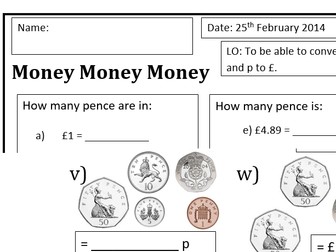 Converting money pounds to pence and p to £ differentiated