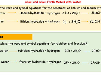 The Periodic Table  Group 1 Alkali and 2 Alkaline Metals