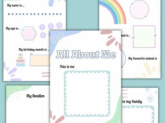 All About Me Booklet EYFS/KS1