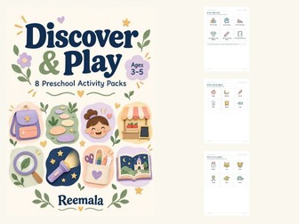 Discover & Play | 8 Preschool Packs Ages 3–5