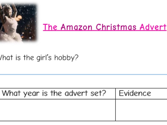 Amazon Christmas Advert Comprehension
