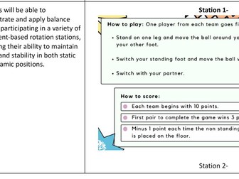Year 1 PE Scheme of Work – Fundamental Movement Skills (6 Lessons) Balance, Coordination, Jumping,