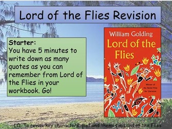 GCSE Lord of the Flies Revision
