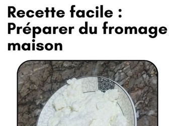 Recette du Fromage Maison- Support Visuel