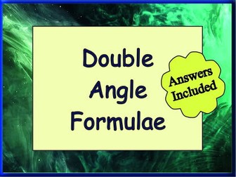 Double Angle Formulae - With answers