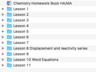 KS3 Chemistry ,Reactions,  Energetics  and Materials - Full Term 11 Lessons, presentations and work