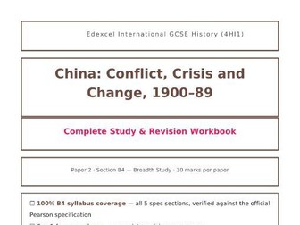 China 1900–89 Complete Revision Workbook | Edexcel IGCSE History 4HI1 | Paper 2B4