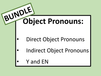 Grammar BUNDLE- Object Pronouns- French A Level