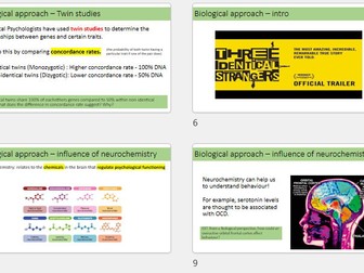 A Level Psychology - Biological approach