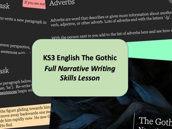 KS3 The Gothic Narrative Writing Skills