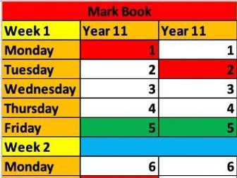 Book Marking Timetable