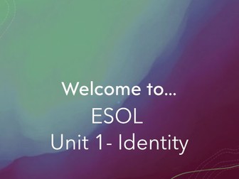 ESOL Unit on Identity
