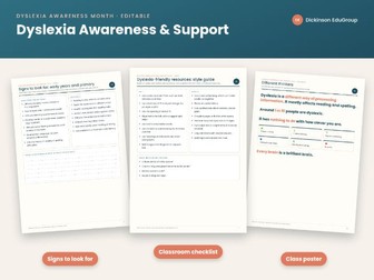 Dyslexia Awareness and Support Pack