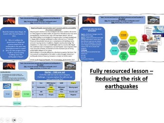 Reducing the risk of earthquakes - Fully resourced lesson
