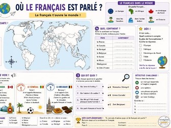 La Francophonie KS3 French Worksheets