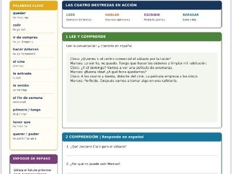 Nos juntamos | Spanish Weekend Plans & Near Future Revision Worksheet | KS3 / GCSE