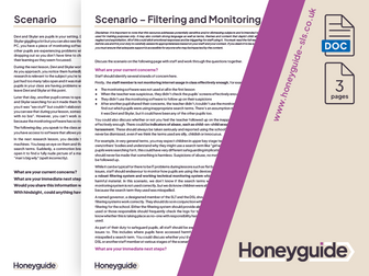 Safeguarding scenario - filtering and monitoring