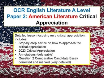 OCR American Lit, Critical Appreciation