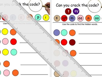 Crack the code phonics worksheet for EYFS KS1