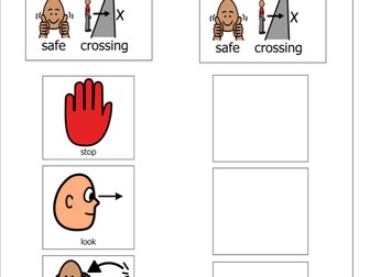 Safe crossing the road visuals
