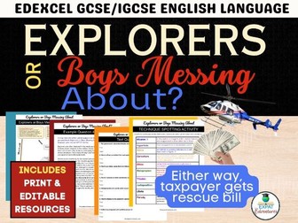 Editable Explorers or Boys Messing About Resources