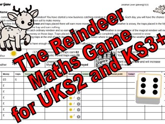 Reindeer Lobster Pot Christmas Maths Game End of Term