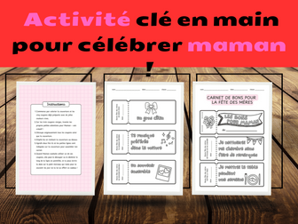 Carnet de bons - Fête des Mères à colorier