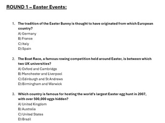 Tutor Time Easter Quiz (2025)