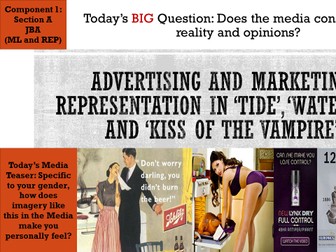 YEAR 12 (MEDIA EDUQAS LINEAR): Component 1, Section A: Representation in Advertising and marketing