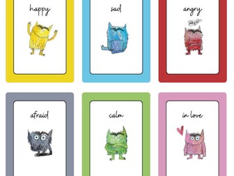 Colour Monster Character Posters