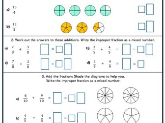 Improper Fractions to Mixed Numbers Core