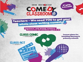 BBC Red Nose Day Comedy Classroom primary writing resource and competition
