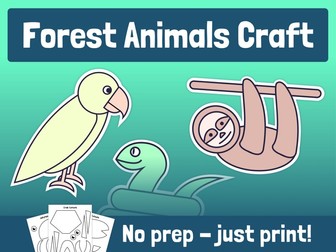 Forest Animal Craft | Fine Motor Skills Activity, Scissor Skill, Earth Day Craft
