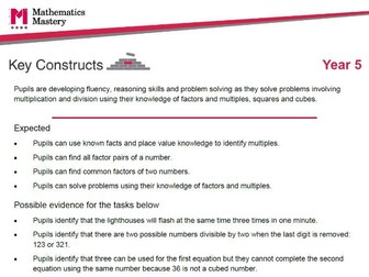 Factors, multiples and Prime numbers