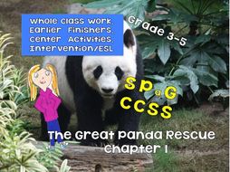 The Great Panda Rescue ebook Chapter 1 - Novel, SPaG, CCSS, Centers, Whole Class and More