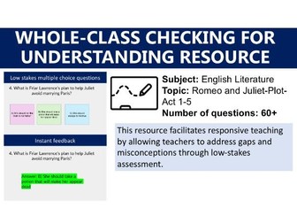 Romeo and Juliet Quiz- Plot Act 1-5