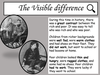 Victorians- The Rich and Poor Children and their Differences - Lesson 3 - KS2