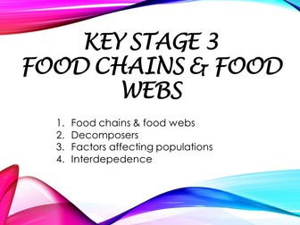 KS3_Secondary 1 checkpoint_worksheet and revision (with answer script): Food chains & food webs