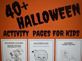 Halloween Activity book for 5+ years old. Ideal to keep little ones entertained and for EAL lessons