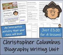 UKS2 History - Christopher Columbus Biography Writing Activity ...